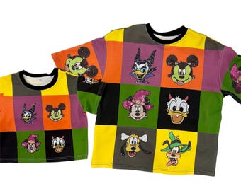 Spooky Sequin Block Squad Tee , | Disney  Halloween Family Matching Tee | Kids & Adult