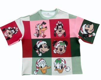 Preorder! Christmas Block  Friends  Sequin Tee , | Disney  Christmas Tee