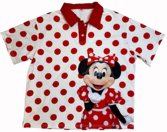 Minnie Polka Dot Adult  Unisex Polo