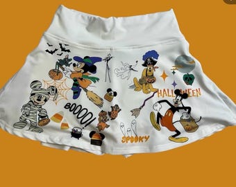 Halloween  Skort,  Magical Halloween  Athletic Skirt, vacation  Tennis Skirt