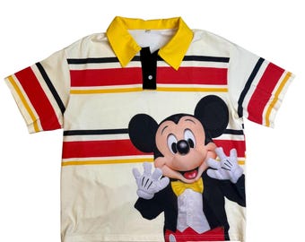 Mouse Striped Adult Unisex Polo