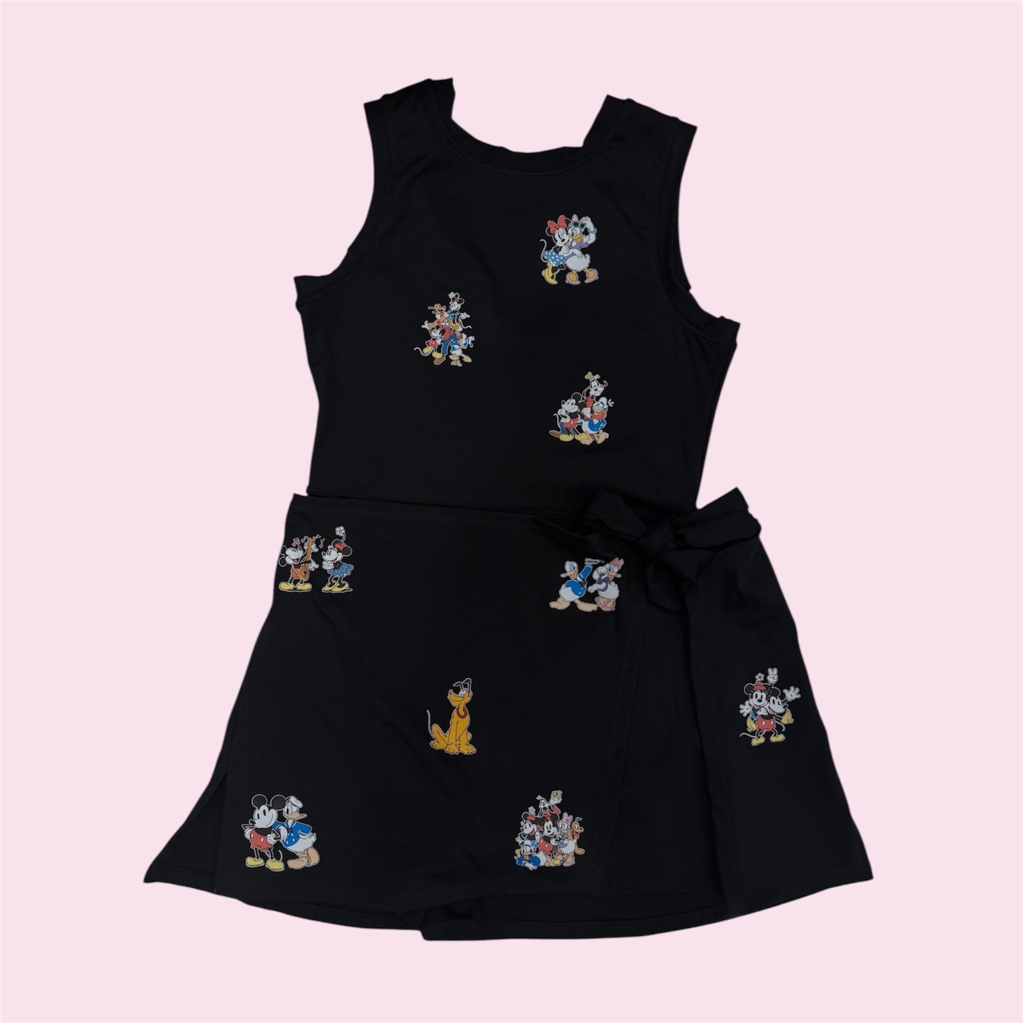 black & cream asymmetric draped dress Disney Minnie Mouse Dotted Dress & Bow Charm – Monica Jewelers