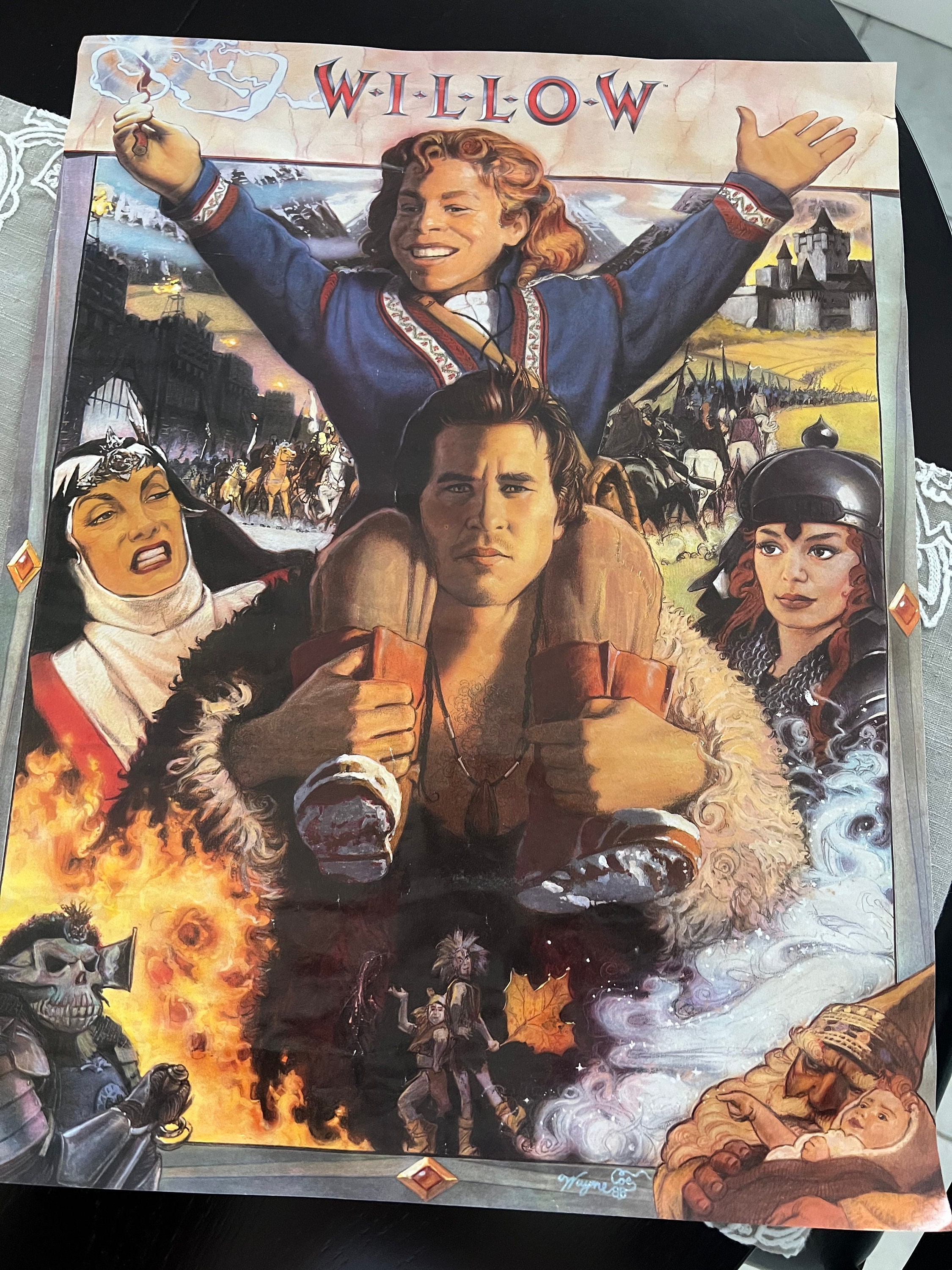 Willow Movie Poster Numbered Kraft Advertising Promo Val Kilmer - Etsy