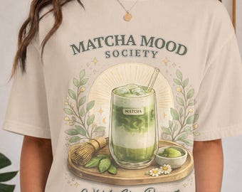 Matcha Mood Society Shirt, Whisk Sip Repeat T-Shirt, Matcha Lover Gift, Iced Matcha Latte Tee, Green Tea Graphic Shirt, Cafe Aesthetic Tee