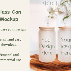 Glass can cup Mockup 16oz add your own design cup mocks beer can glasses coffee cup aesthetic mockup Libbey glass can iced coffee cup