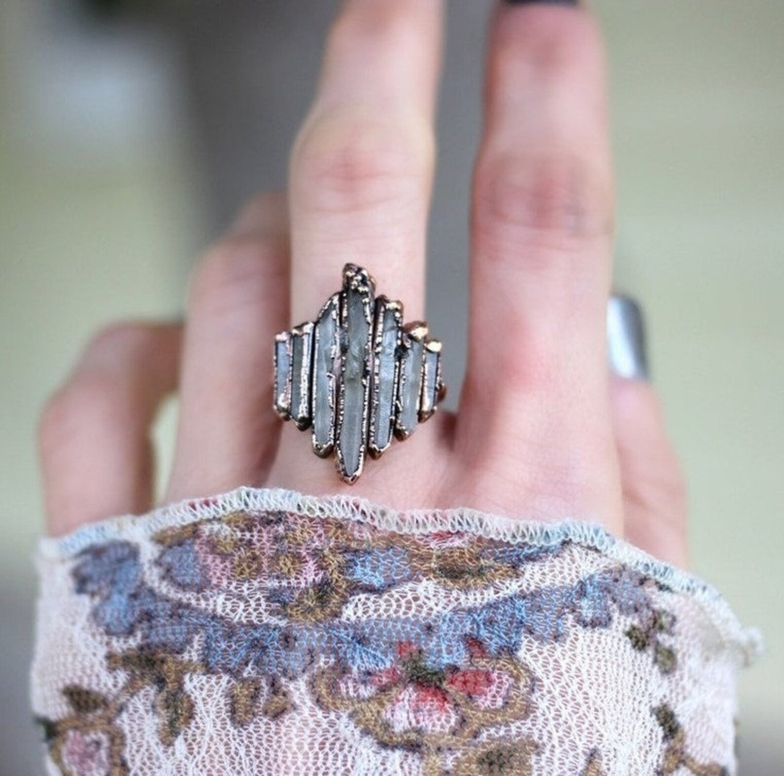 Vintage Irregular Silver Ring main image 0