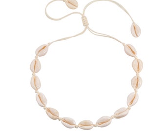 Retro Natural Seashell Necklaces, Shell Choker Braid Rope Women Fashion Collar Chain, Girls Vsco Friendship Gift, Jewelry Wholesale