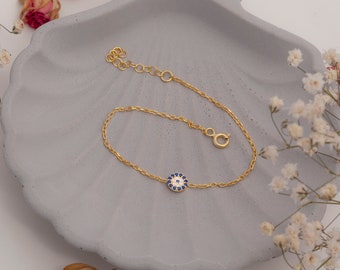 Evil Eye Bracelet, Protection Charm, Kabbalah Bracelet, Minimalist Jewelry, Dainty Christmas, Birthday, Mother&#39;s Day, BFF, Love, Kids Gifts