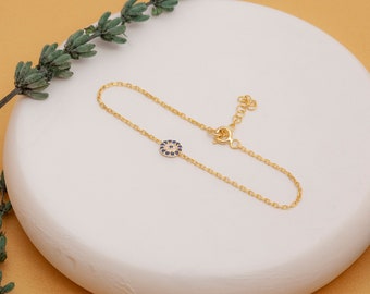 Gold Evil Eye Bracelet, Kabbalah Jewelry, Protection Charm, Dainty Everyday Women Bracelets, Baby Bracelet, Mother&#39;s Day, New Mom Gifts