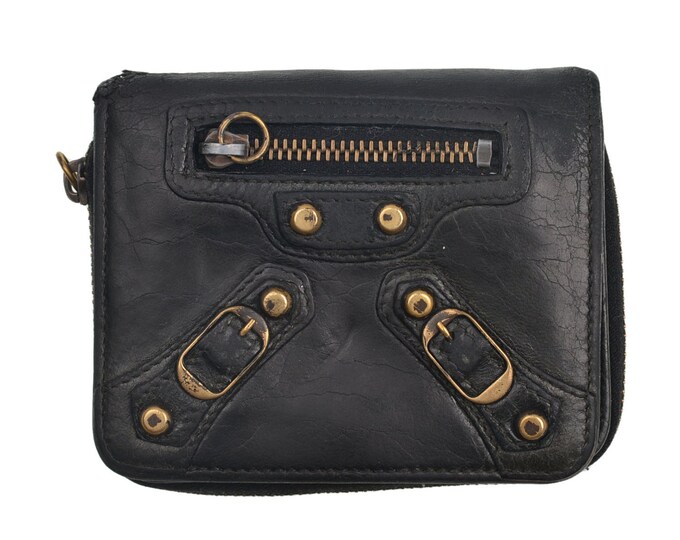 Balenciaga Y2k Vintage Small Wallet Logo Women Leather Card Etsy