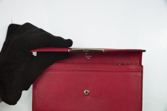 Cartier Wallet Vintage Y2k Burgundy Woman Bifold … - image 3