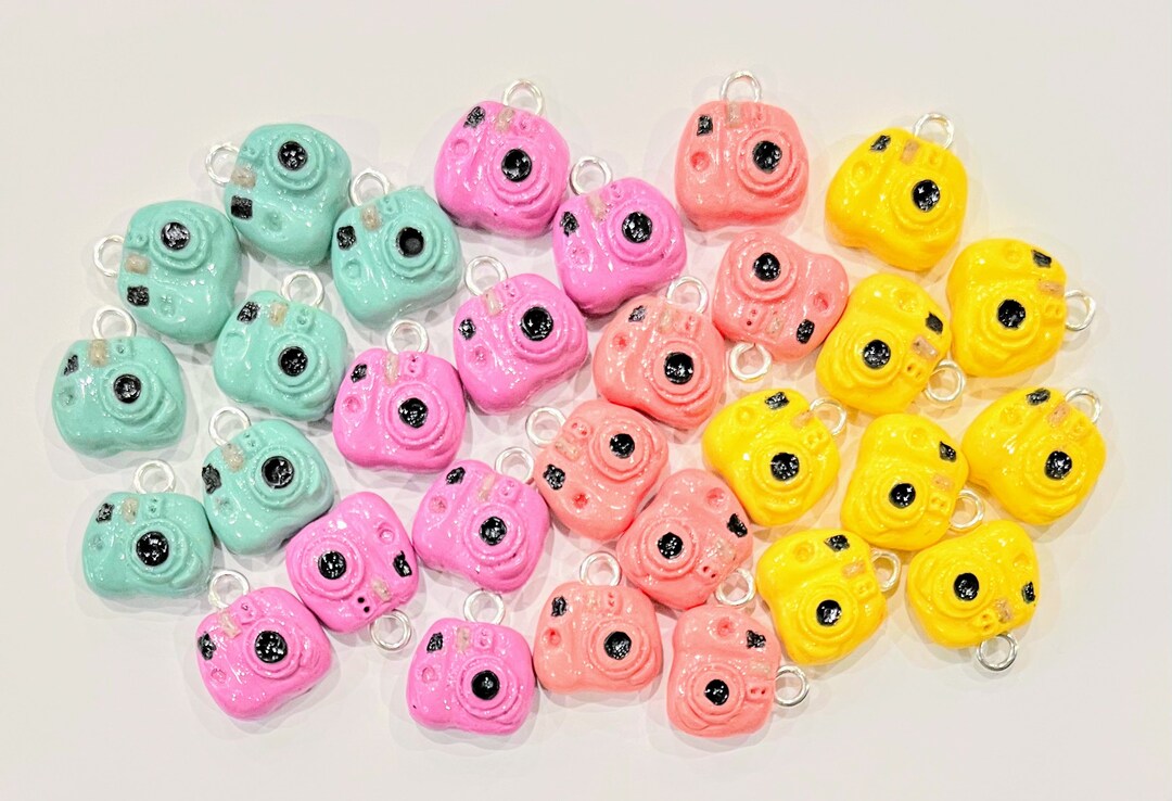 Handmade Polymer Clay Polaroid Camera Keychain/charm Etsy