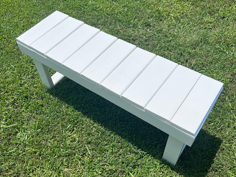 Wood Farmhouse Bench, Bed Bench, Entryway Bench, Backless Patio Bench