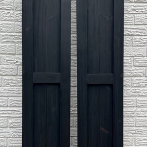 Wood shutters, TWO SHUTTERS wooden shutters, exterior shutters, solid wood shutters.