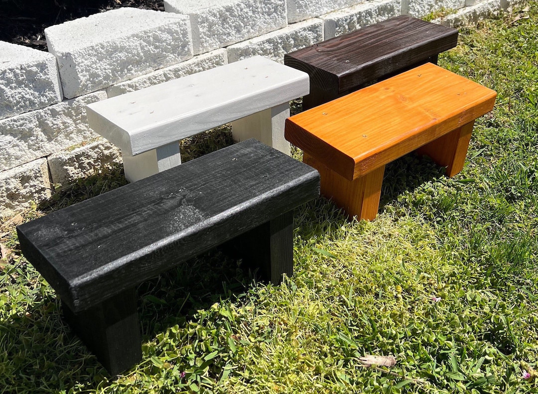 Wood Step Stool, Single Step Stepping Stool, Foot Stool, PACKAGE IS