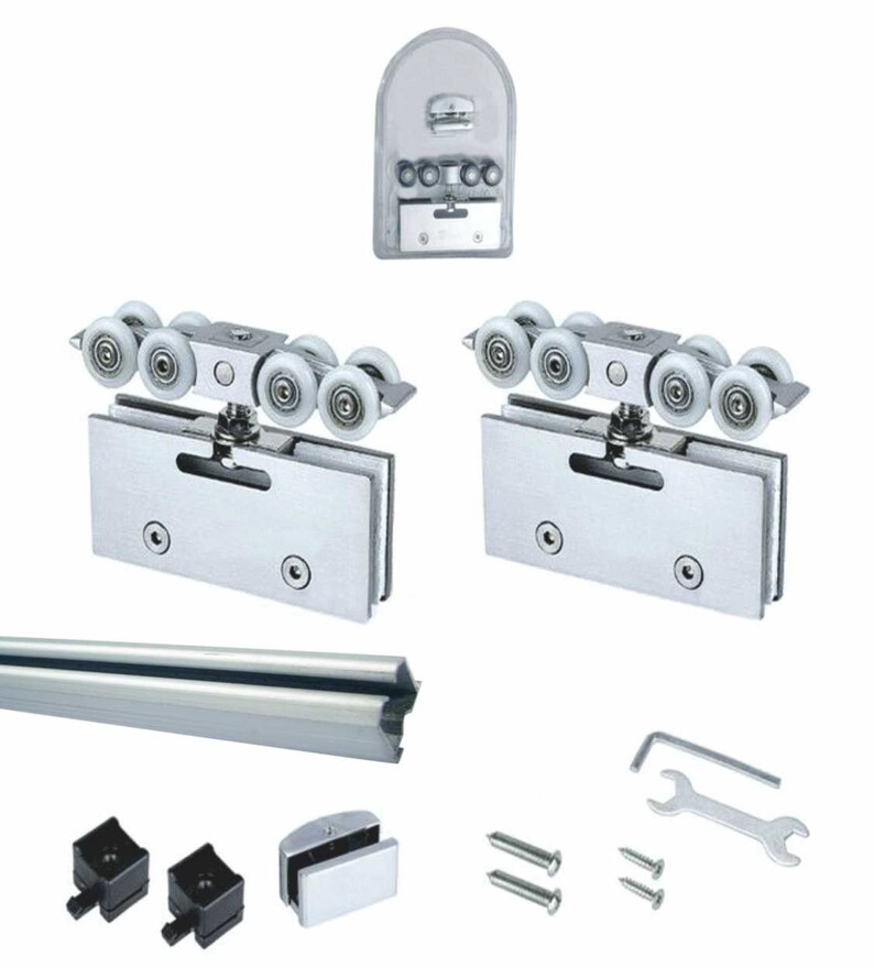 Frameless Glass Sliding Pocket Door Industrial Style Etsy