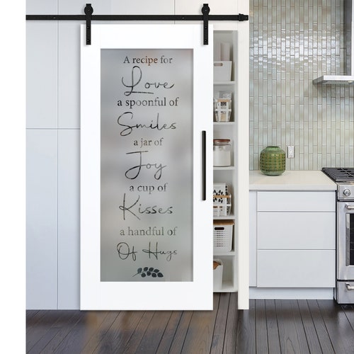 Mirrored Sliding Barn Door With Mirror Insert Hardware Etsy