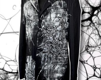 angel” punk hand painted blazer