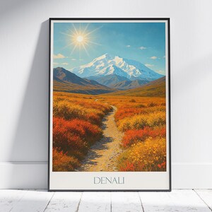 Denali National Park Print: Alaska Autumn Landscape Art