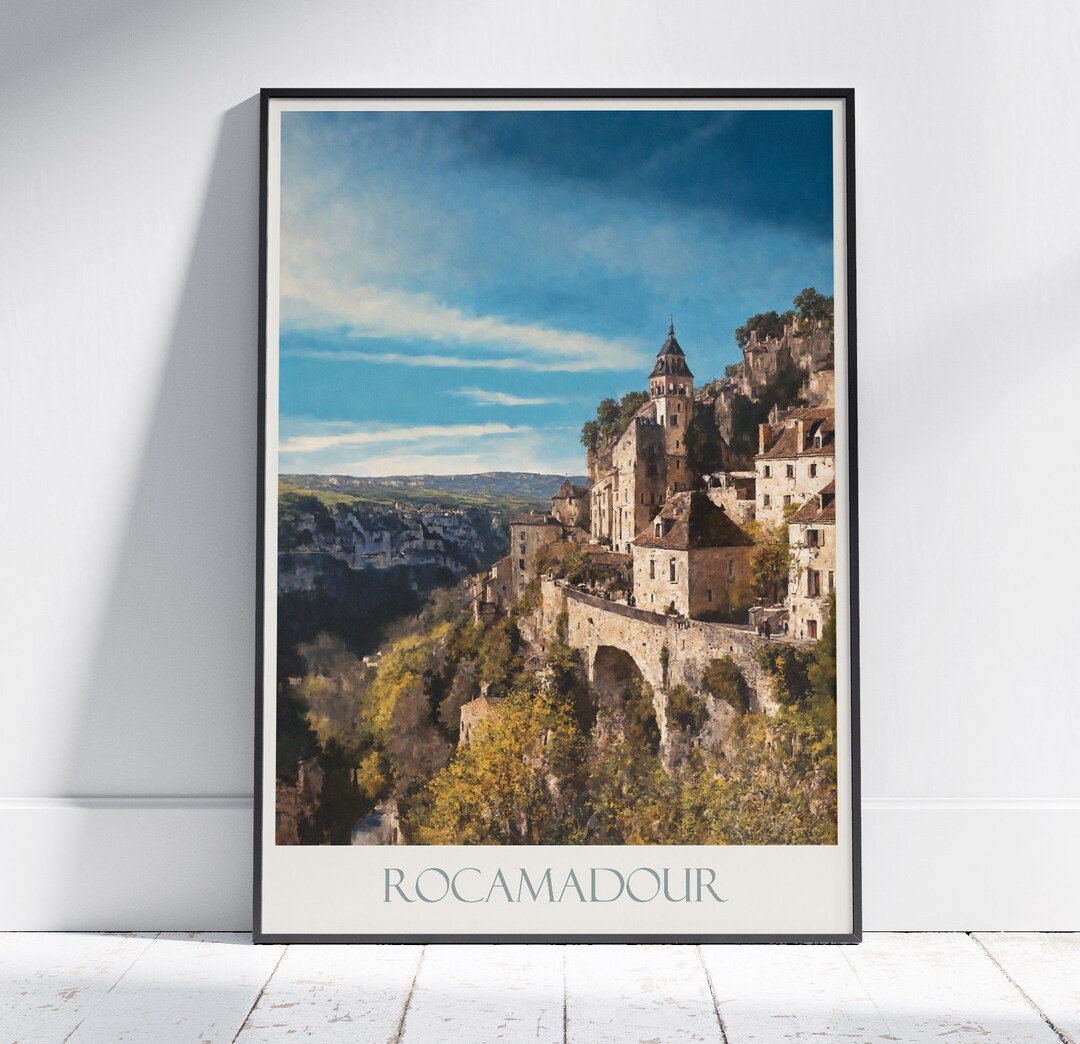 Poster Vintage HQ 60x90cm De Rocamadour Montvalent - Affiche Rétro Neuve En Papier