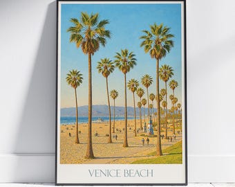 Reisposter Venice Beach Californië: muurkunst Los Angeles