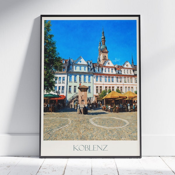 Koblenz Travel Print, Germany ~ Koblenz Poster | Koblenz Wall Art | Koblenz Travel Poster | Koblenz Home Decor | Personalized Gift