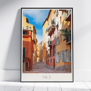 Bella stampa di viaggio ~ Poster di viaggio in Francia / Arte murale dipinta e arredamento per la casa / Stampa personalizzata con cornice / Regalo di viaggio per le vacanze