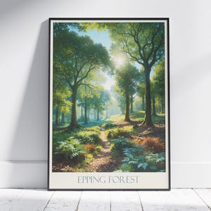 Eppen Wald Reise Druck ~ Poster Reise Wand Kunst Wohnkultur Geschenk personalisiert gerahmt
