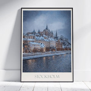 Stockholm Travel Print ~ Sweden Travel Poster | Painted Wall Art Print & Home Decor | Framed Personalized Print | Vacation Travel Gift