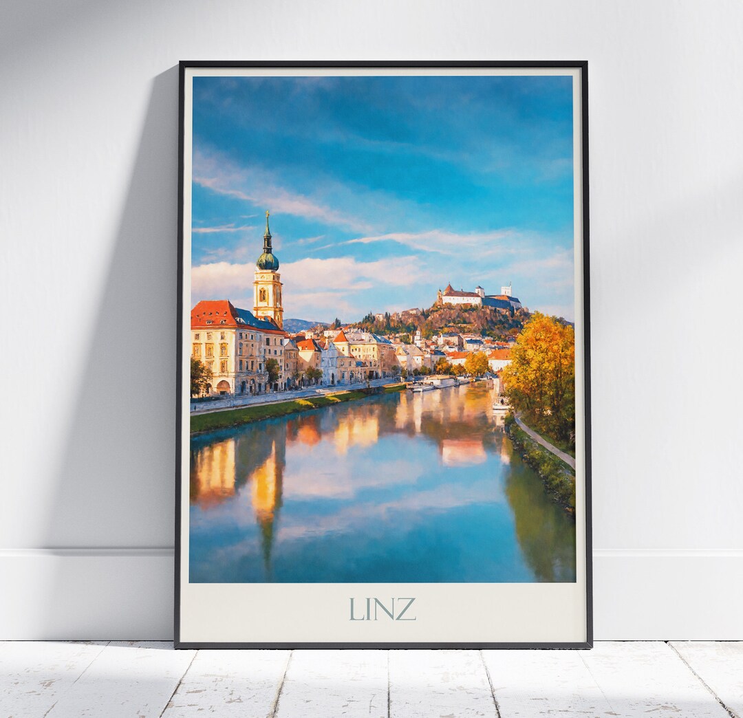 Linz Travel Print Austria Travel Poster Wall Art Home Decor Gift ...