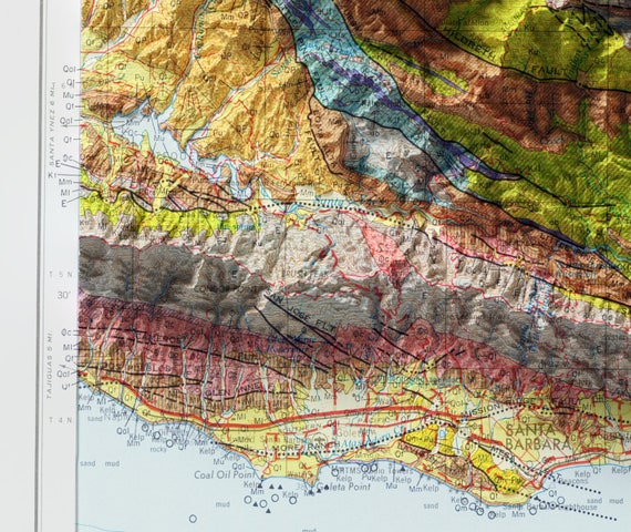 Southern California Geological Flat 2D Shaded Relief Map Southern California Geological Flat 2D Shaded Relief Map