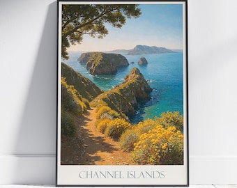 Channel-Islands Nationalpark Reise-Poster: Kalifornische Küstenkunst