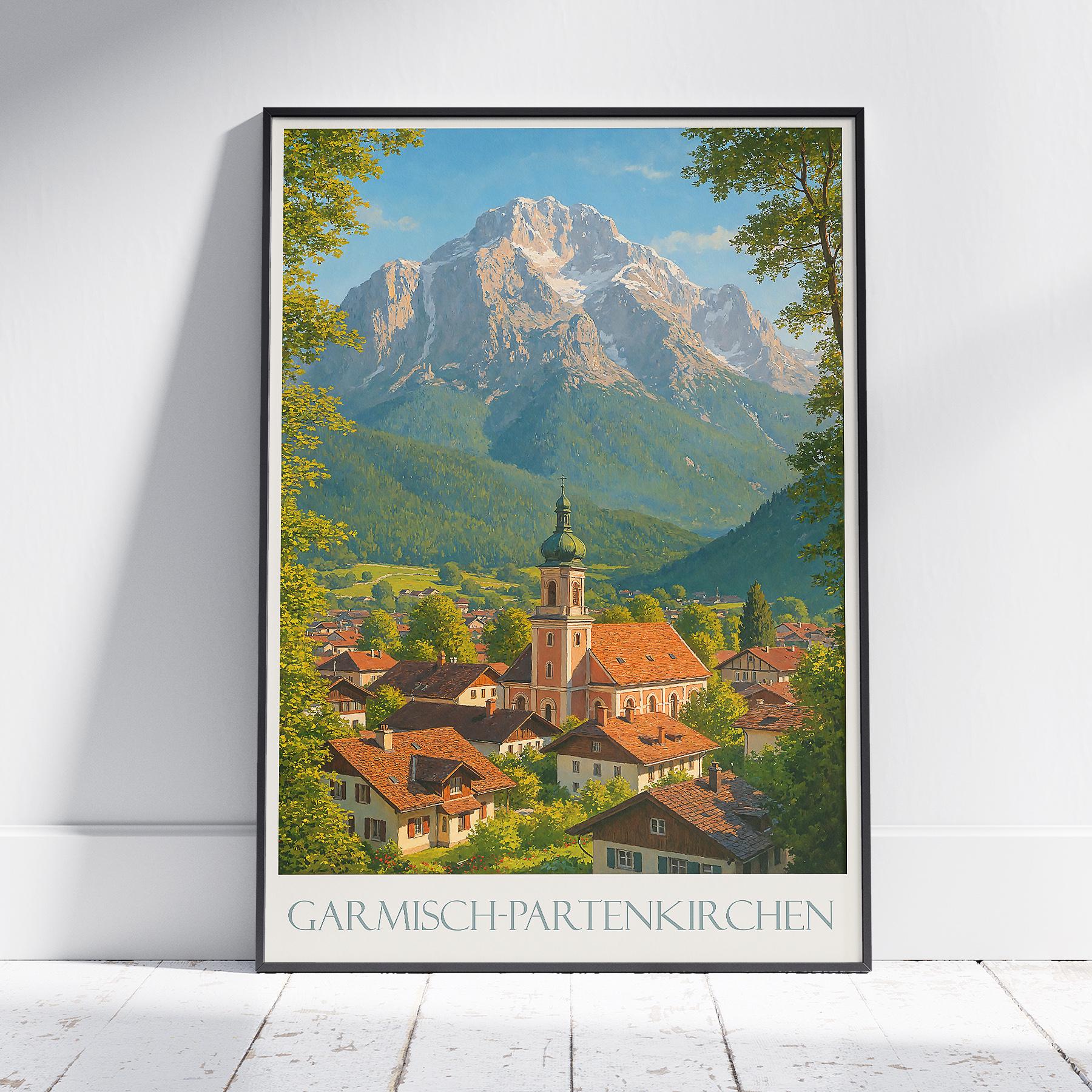 Garmisch-partenkirchen Travel Poster: Bavarian Alps Art Print - Etsy