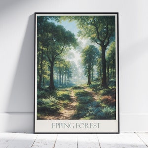 Epping Forest Travel Print ~ Poster Travel Wall Art Home Decor Gift Personalized Framed
