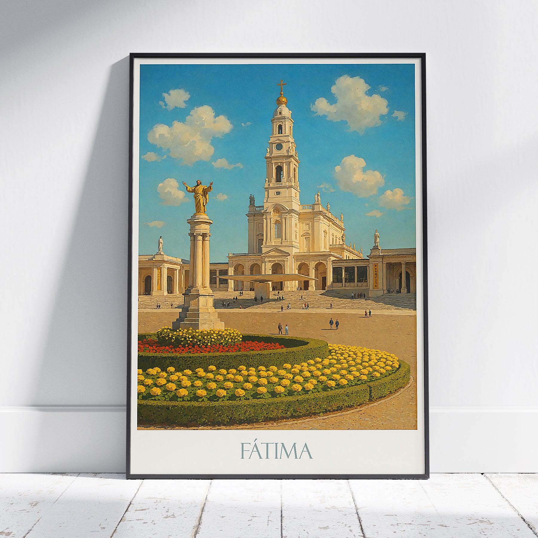 Fatima Portugal Travel Poster: Vintage Basilica Art Print - Etsy