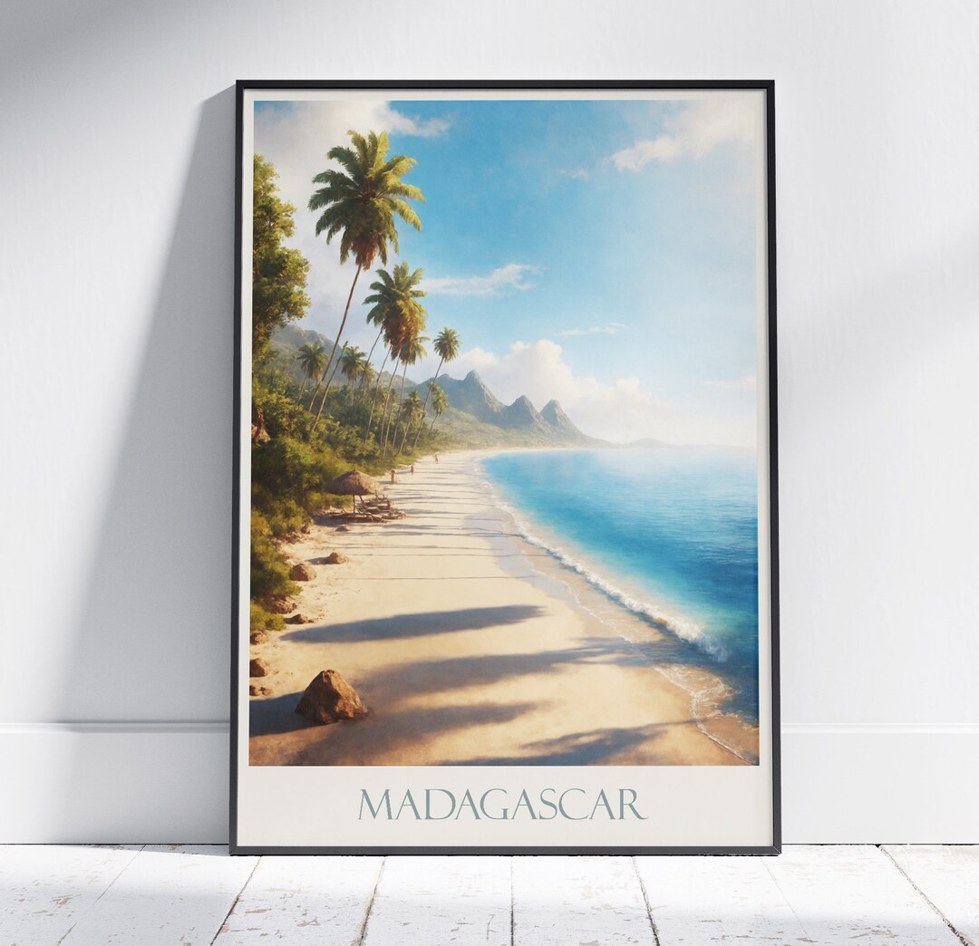 Madagascar Travel Print Travel Poster Painted Wall Art Print & Home ...