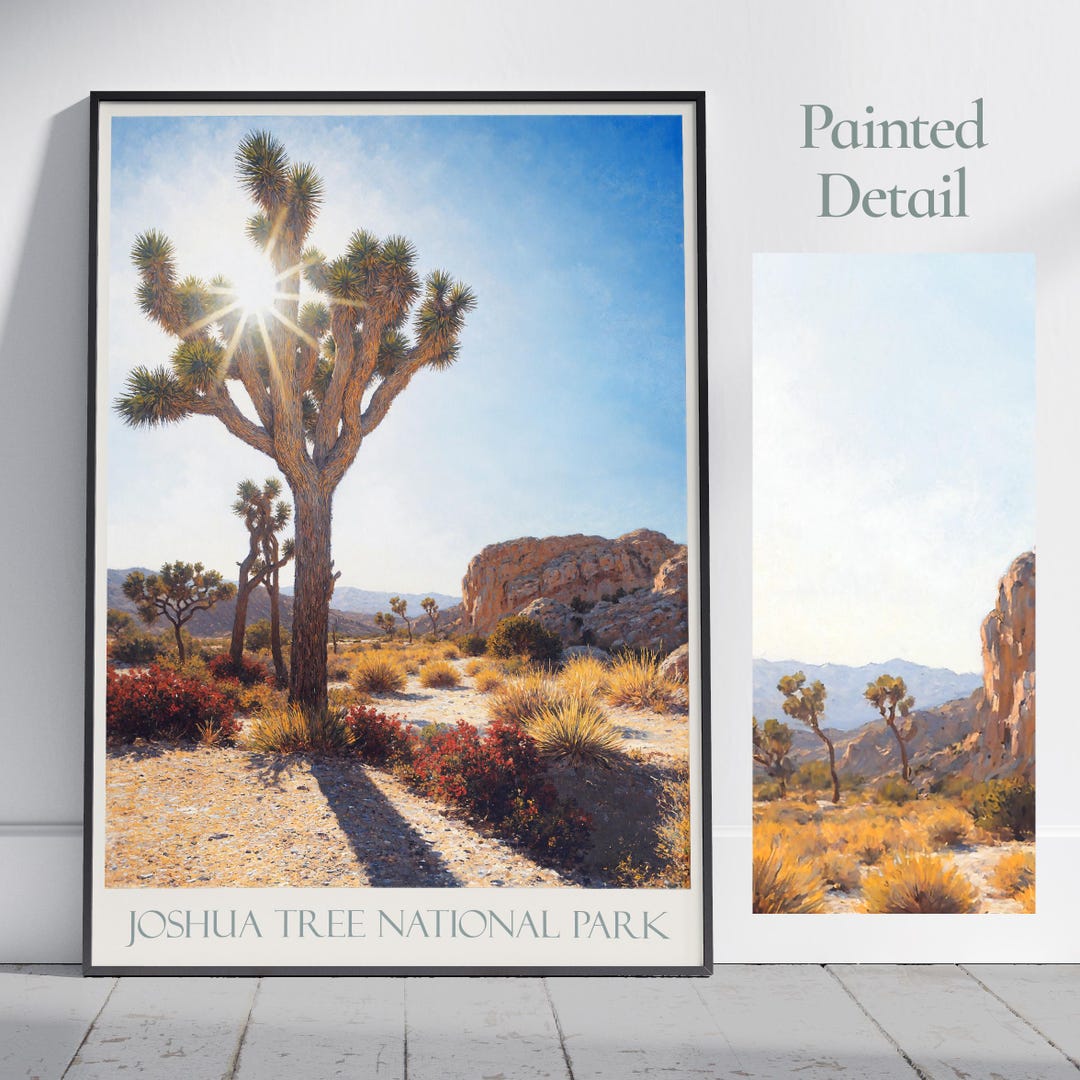 Joshua Tree National Park Print: Vintage California Travel Poster - Etsy