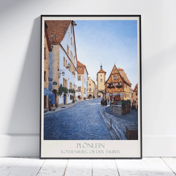 Plonlein Travel Print ~ Deutschland Reise Poster | Gemalte Wand Kunstdruck & Wohndeko | Gerahmter personalisierter Druck | Urlaub Reise Geschenk