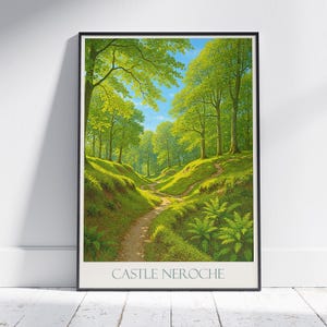 Castle Neroche Woodland Poster | Serene Forest Wall Art Print | Somerset Nature Decor | Hiking Trail Gift