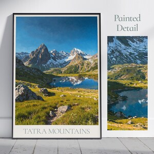 Tatra Mountains Reisedruck ~ Polen Reiseplakat Wandkunst Wohnkultur personalisiertes Geschenk Gemälde gerahmt
