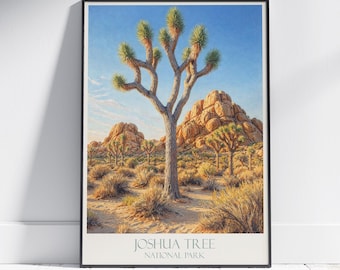 Joshua Tree National Park Poster: California Desert Art Print