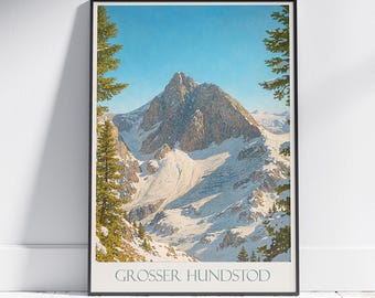 Póster de viaje de Großer Hundstod: Alpes de Berchtesgaden Lámina artística