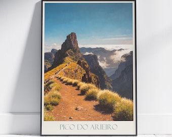 Pico do Arieiro Print: Madeira Portugal Travel Poster