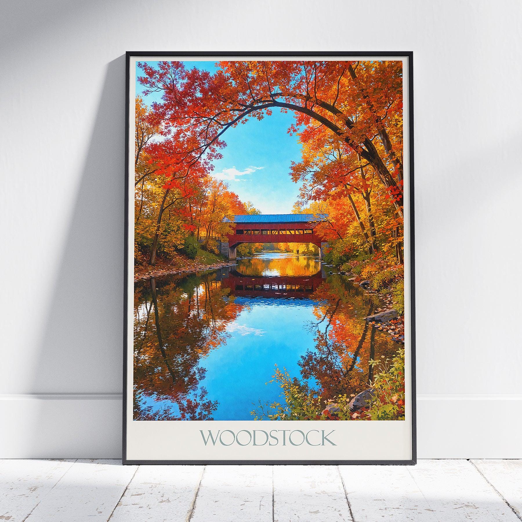 Bella Terra Willard Covered Bridge & Waterfall Notecards – Watercolor Art Stationery