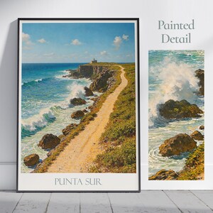 Punta Sur Travel Print: Isla Mujeres Mexico Coastal Art