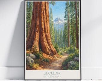 Poster Sequoia National Park: California Travel Art Print