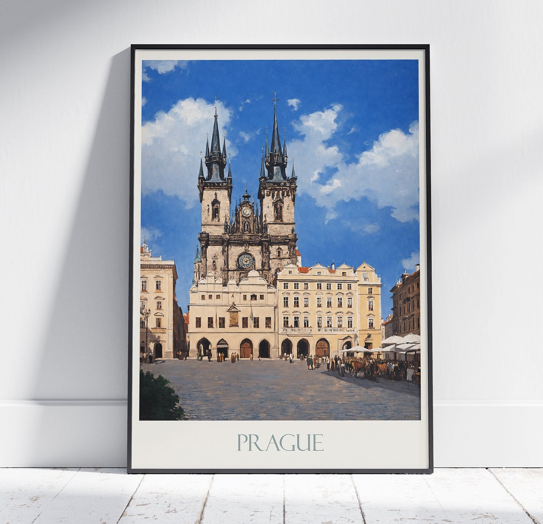 Prag Reise Make-up Tasche – Segeltuch, 24x16,5 Cm, Mit 3D-Druck, Perfekt Als Souvenir Oder Geschenk