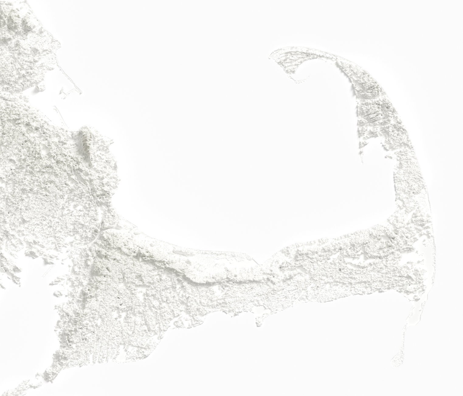 Massachusetts Map 2D Minimalist Topographic Relief Print - Etsy