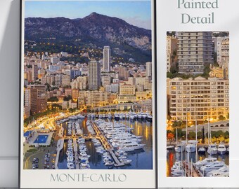 Monte Carlo Print: Monaco Travel Poster, French Riviera Wall Art