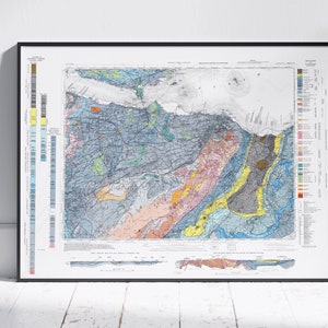Edinburgh Vintage geologische Karte Print ~ Poster Wand Kunst Dekor